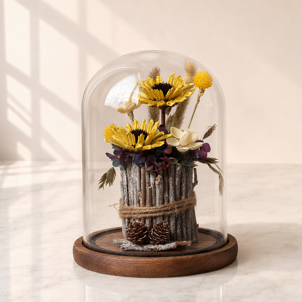 Forever Forest Memory Rustic Woodland Glass Dome