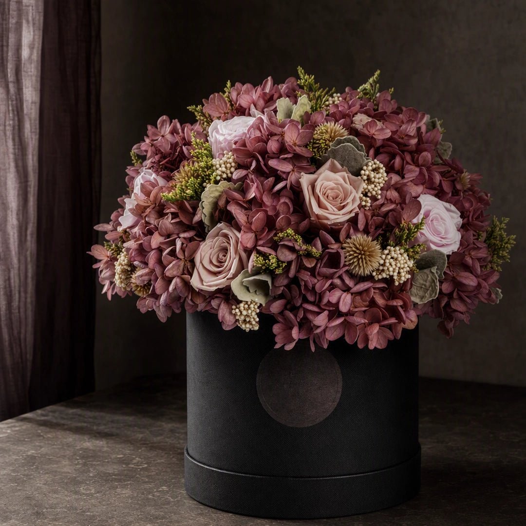 The Quiet Depth of Love Preserved Flower Hat Box - Alzethyn