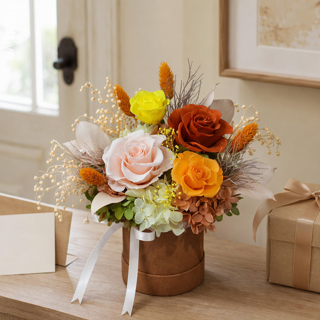 Everlasting Love Preserved Flower Bucket