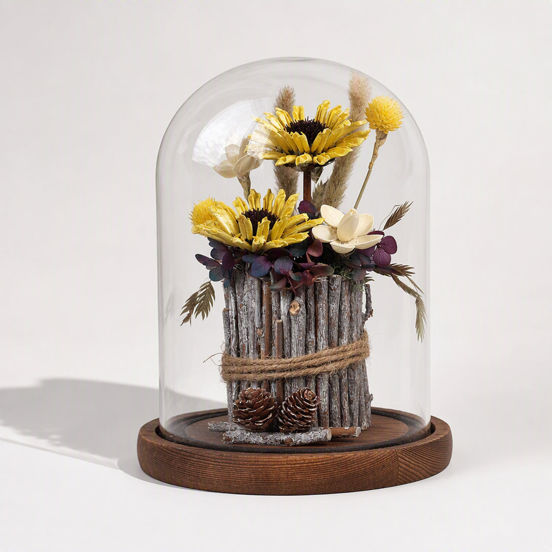 Forever Forest Memory Rustic Woodland Glass Dome