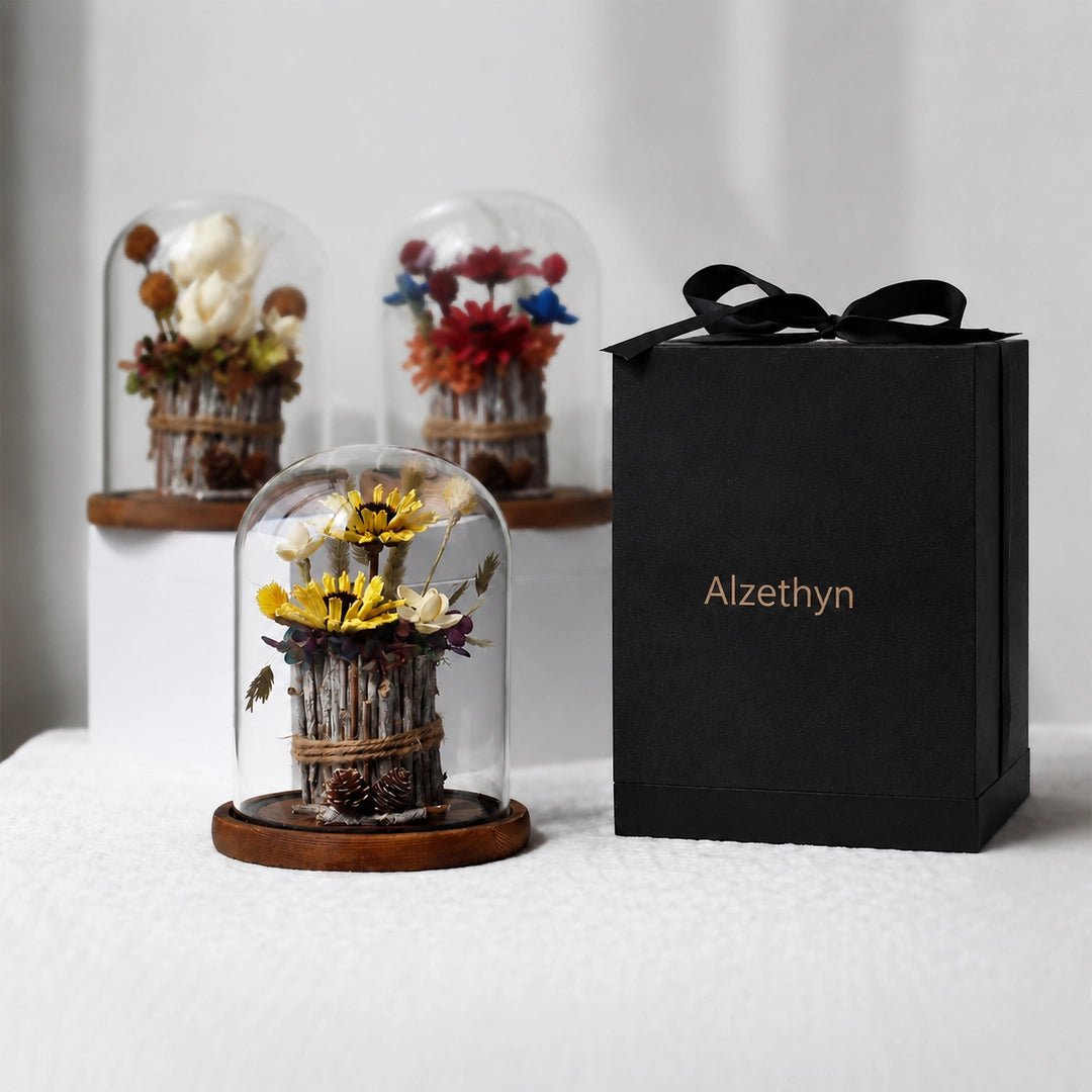 Forever Forest Memory Rustic Woodland Glass Dome|Alzethyn - Alzethyn