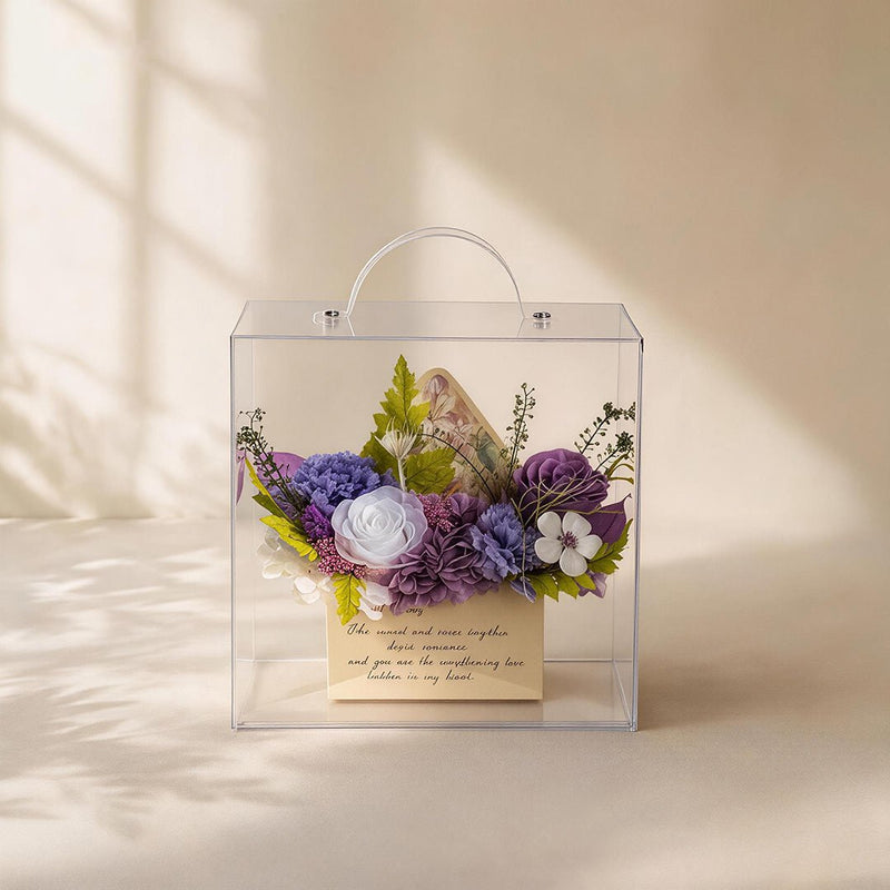 The Letter of Love— Preserved Flower Envelope Box - Aura Petal