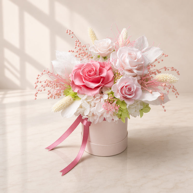 Everlasting Love Preserved Flower Bucket
