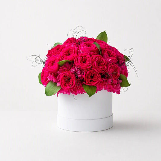 Full Bloom Preserved Flower Hat Box - Alzethyn