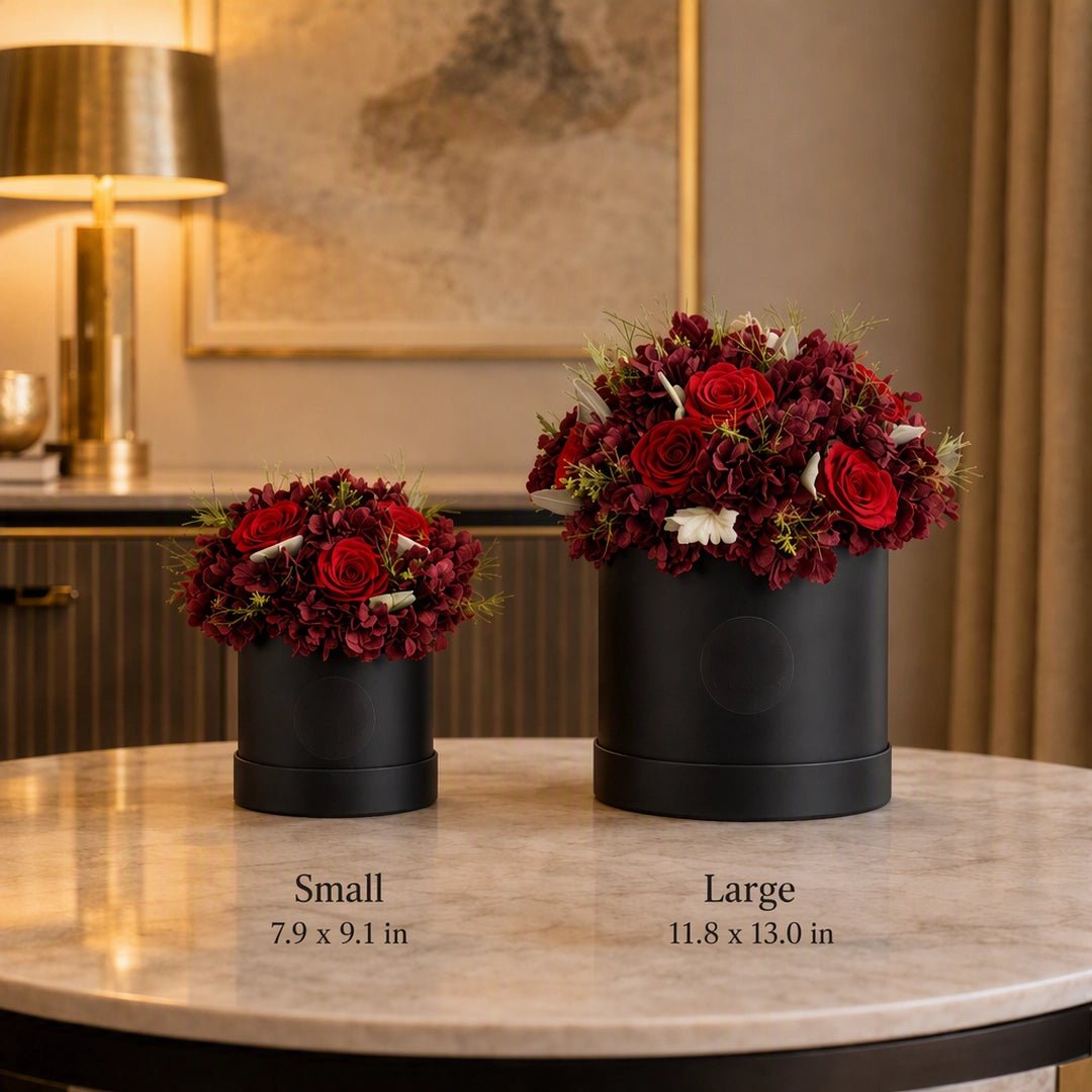 A Love Too Deep to Fade Preserved Flower Hat Box - Alzethyn