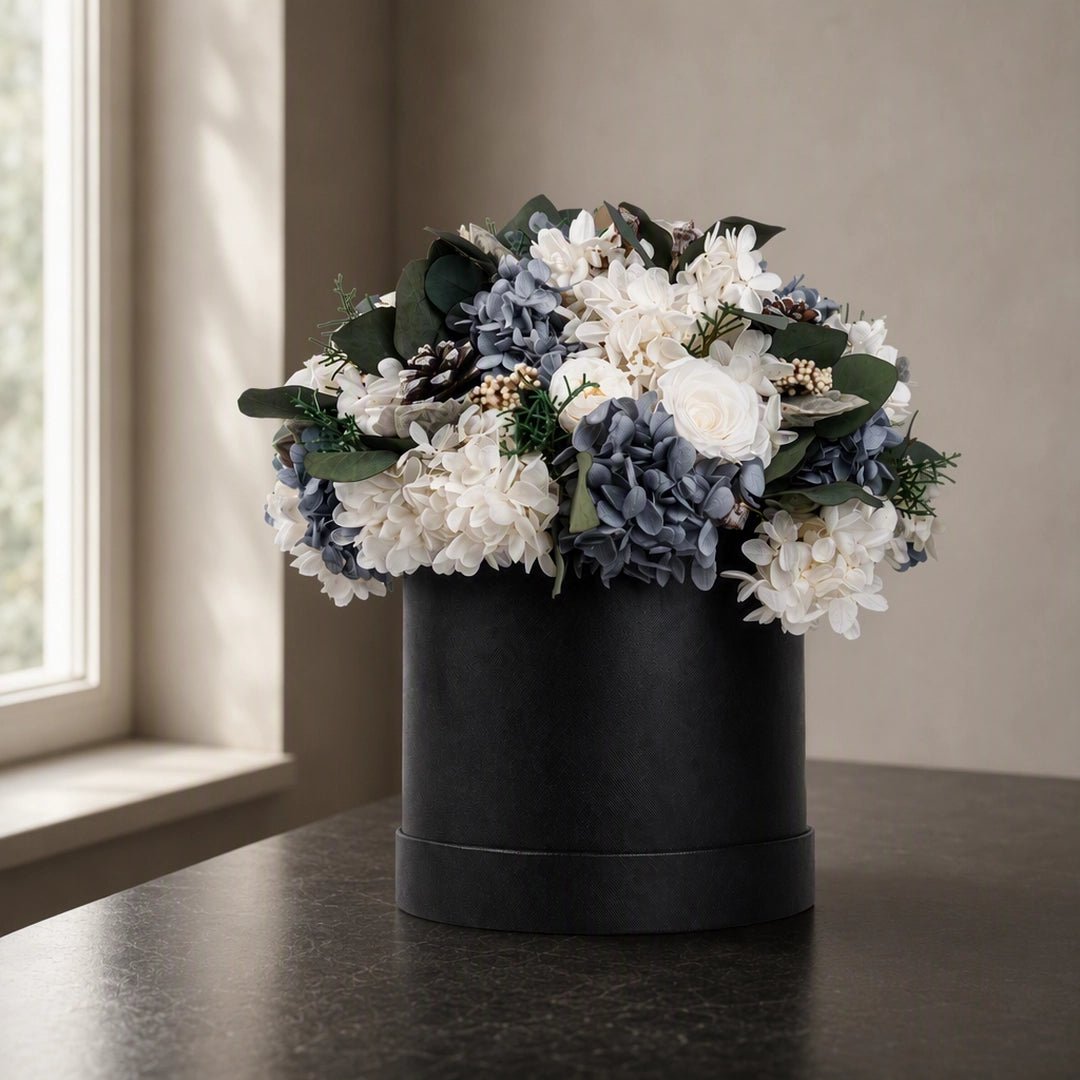 The Calm That Stays Preserved Flower Hat Box - Alzethyn