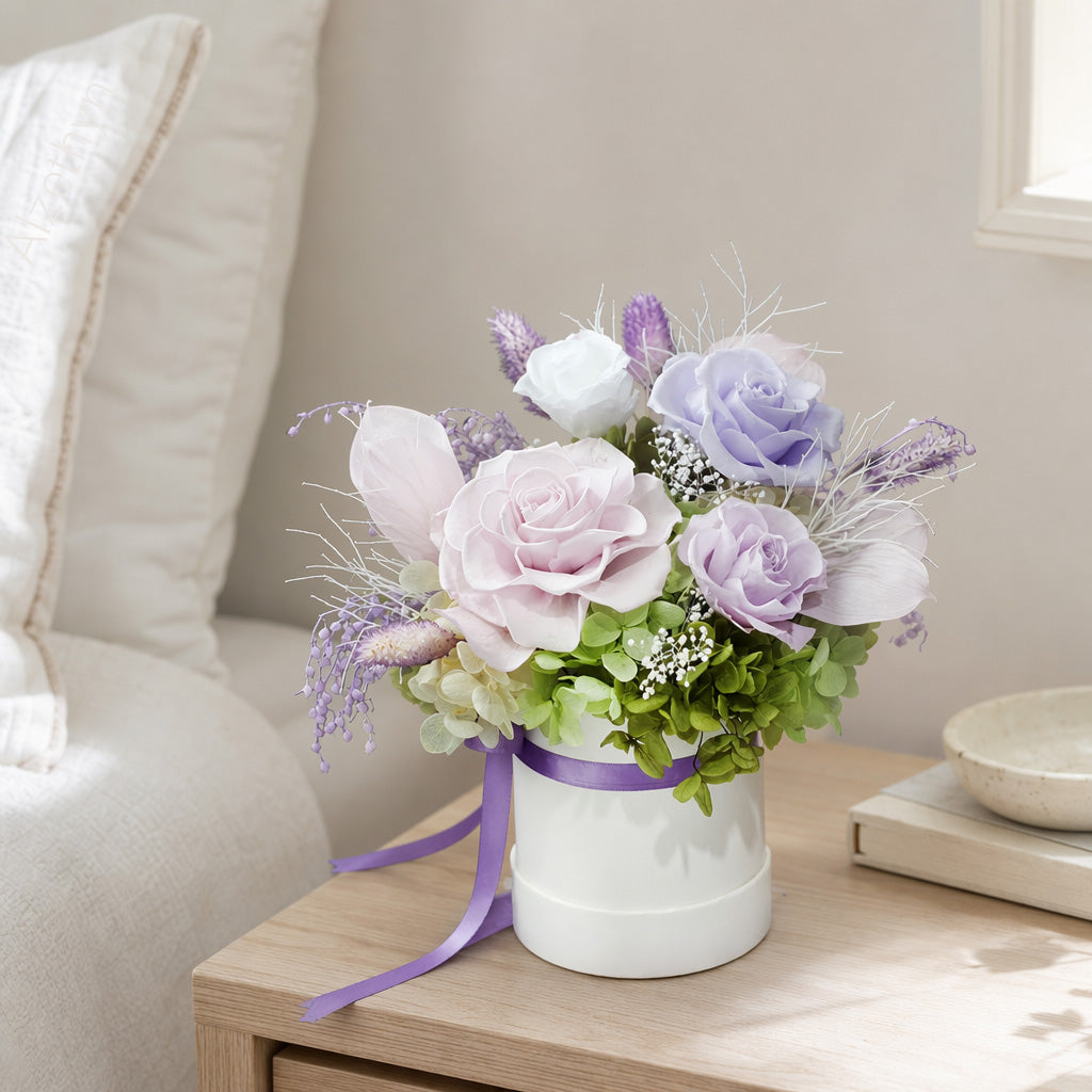 Everlasting Love Preserved Flower Bucket