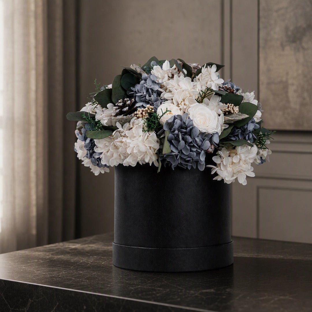 The Calm That Stays Preserved Flower Hat Box - Alzethyn