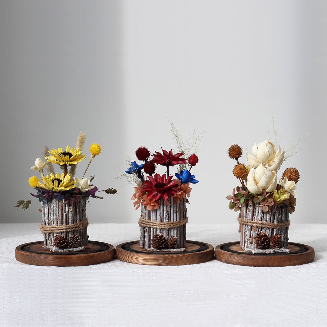 Forever Forest Memory—Rustic Woodland Glass Dome - Aura Petal