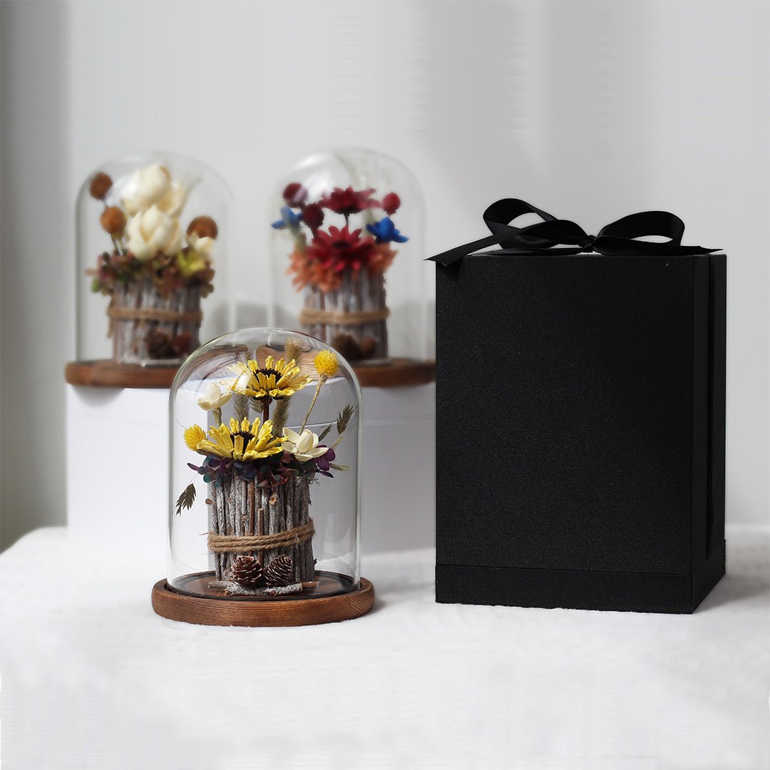 Forever Forest Memory—Rustic Woodland Glass Dome - Aura Petal