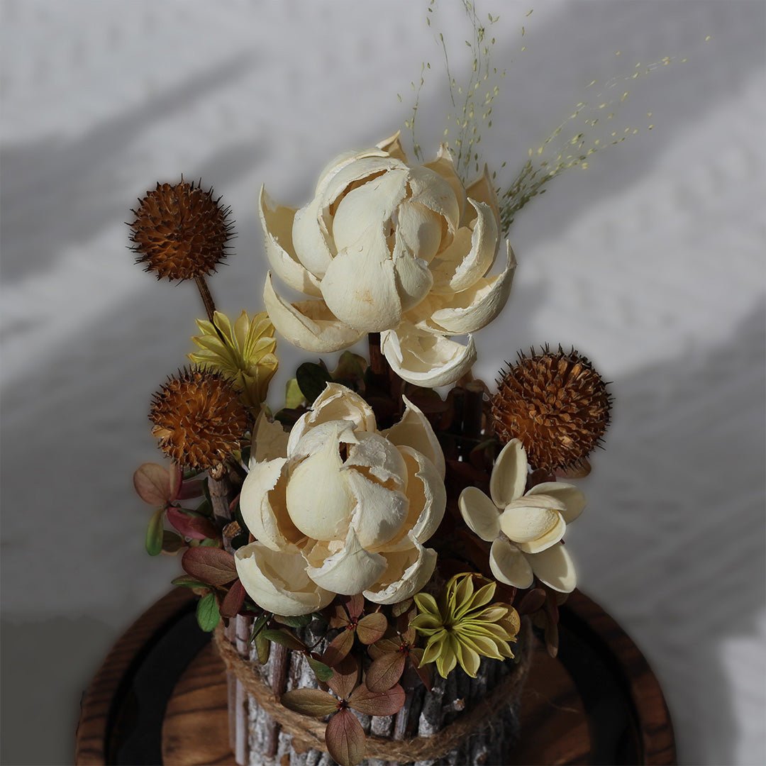Forever Forest Memory—Rustic Woodland Glass Dome - Aura Petal