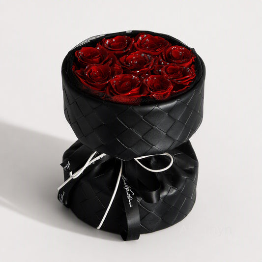 3rd Anniversary Leather-Inspired Eternal Rose Bouquet